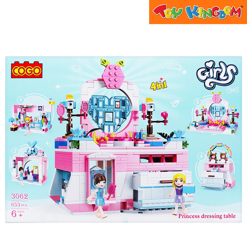 Cogo 3062 Girls Princess Dressing Table 653 Pcs Blocks