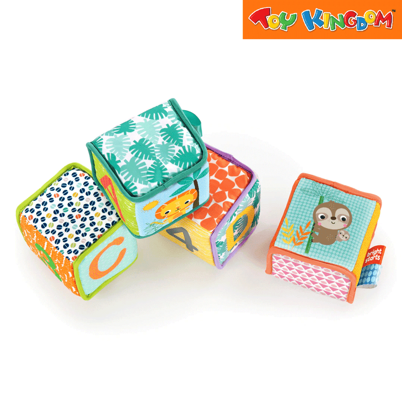 Kids II Bright Starts Grab & Stack Blocks | Toy Kingdom