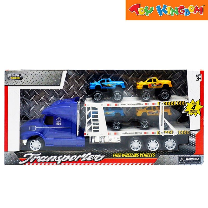 Dream Machine Transporter Blue, Yellow Vehicles