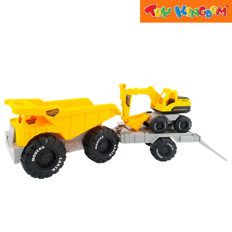 Earth Movers Dump Truck and Excavator Construction Hauler