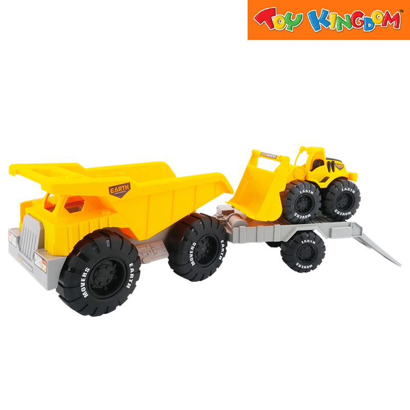 Earth Movers Dump Truck and Front Loader Construction Hauler Truck