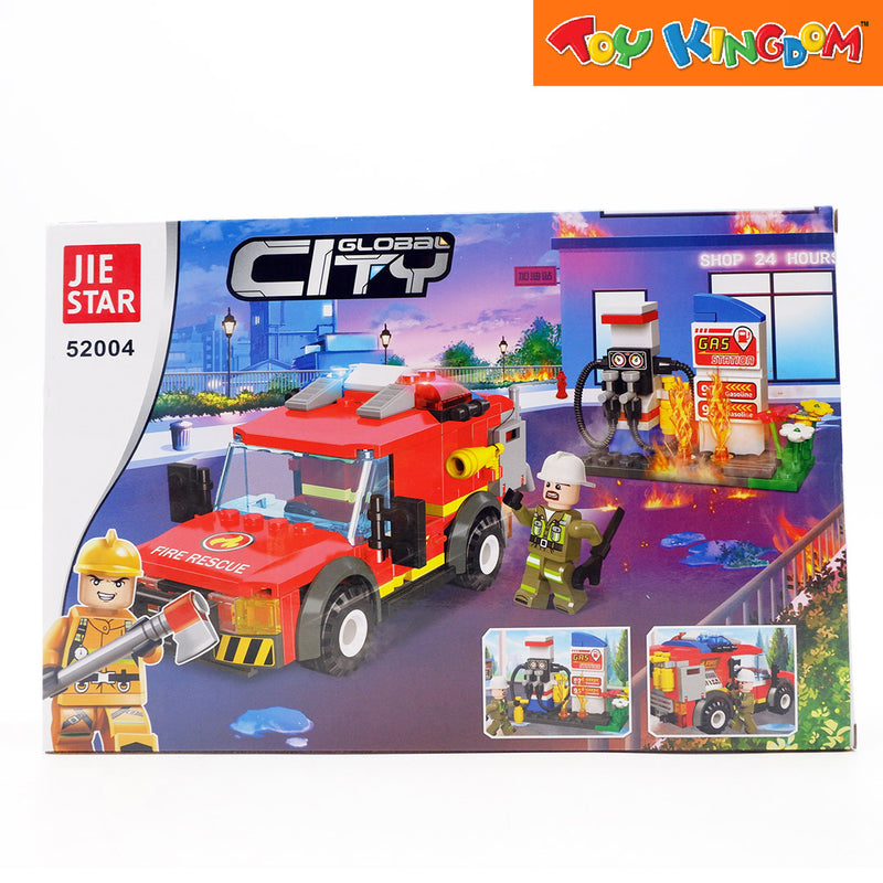 Jie Star Blocks Global City Fire Patrol Car 199 Pcs Building Blocks