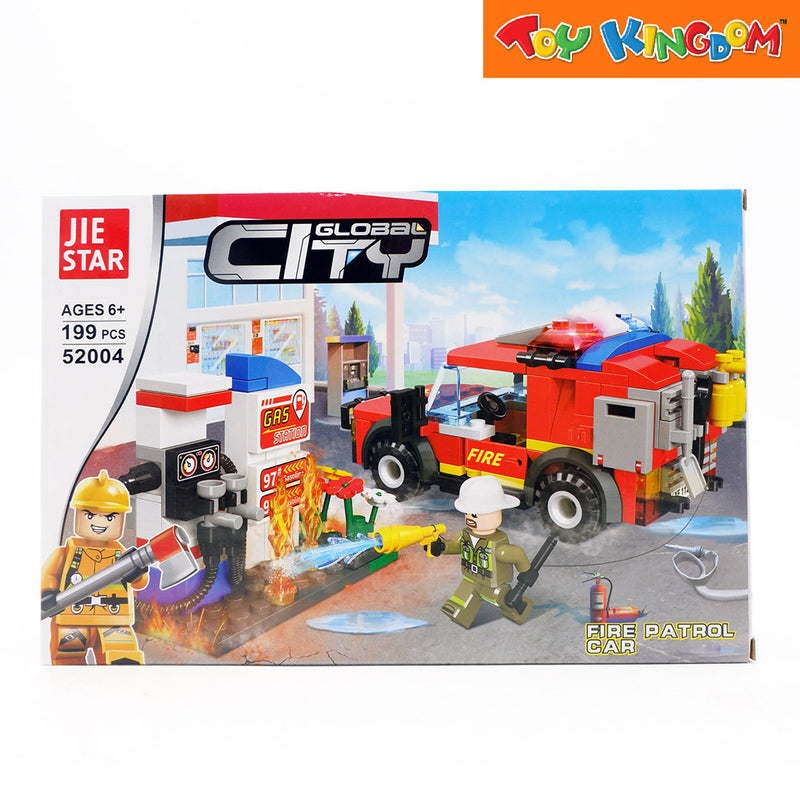 Jie Star Blocks Global City Fire Patrol Car 199 Pcs Building Blocks