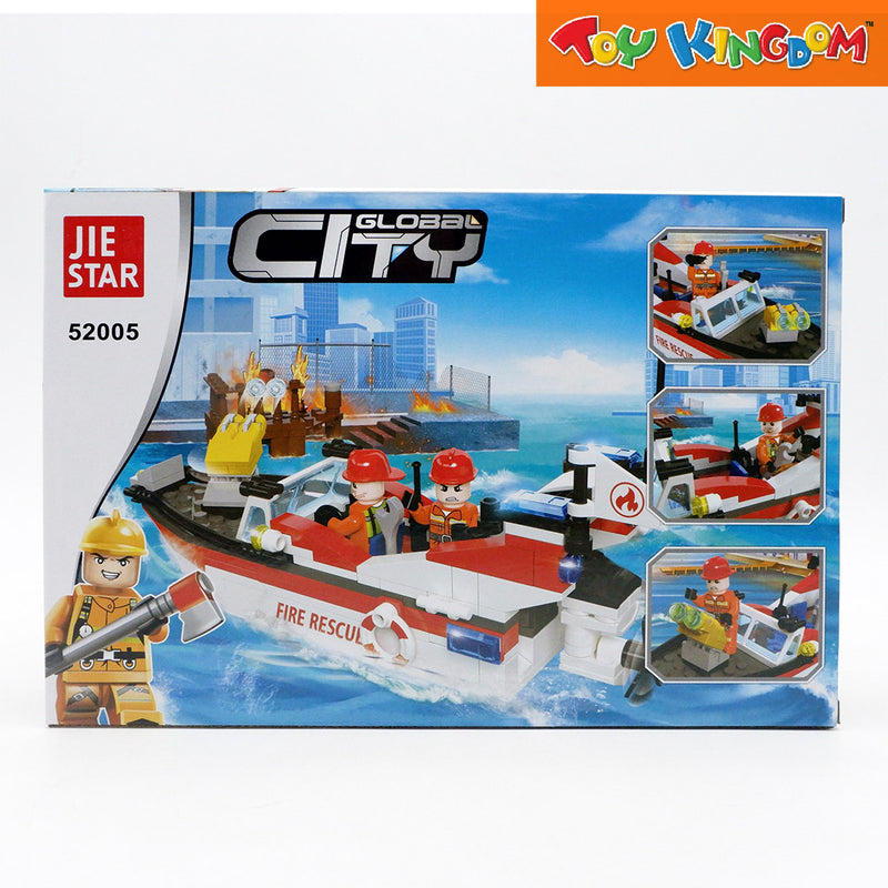 Jie Star Blocks Global City Fire Speed Boat 200 Pcs Building Blocks