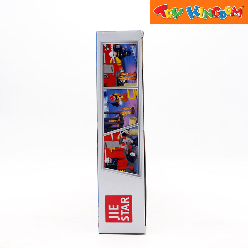 Jie Star Blocks Global City Elevating Fire Truck 349 Pcs Building Blocks