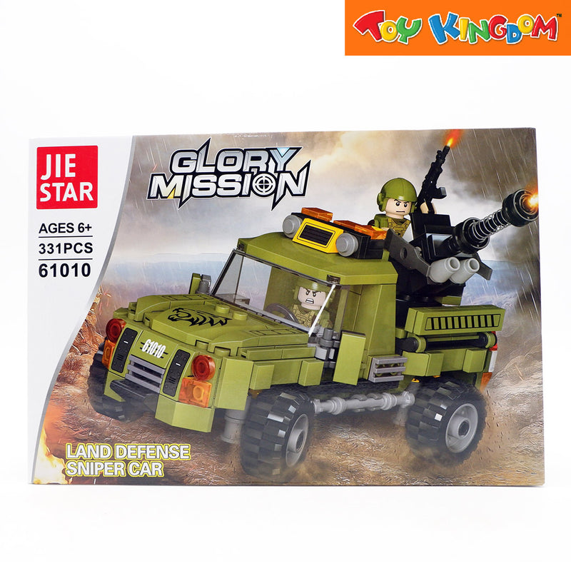Jie Star Blocks Global Mission Land Defense Sniper Car 331 Pcs Building Blocks