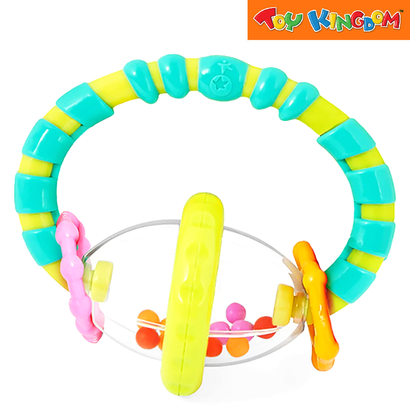 Kids II Bright Starts Grab & Spin Rattle and Teether Toy