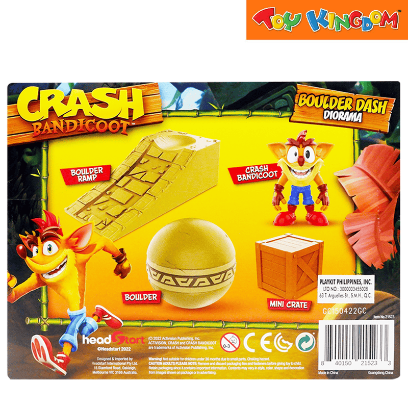 Crash Bandicoot Boulder Dash Diorama 2.5 inch Figure