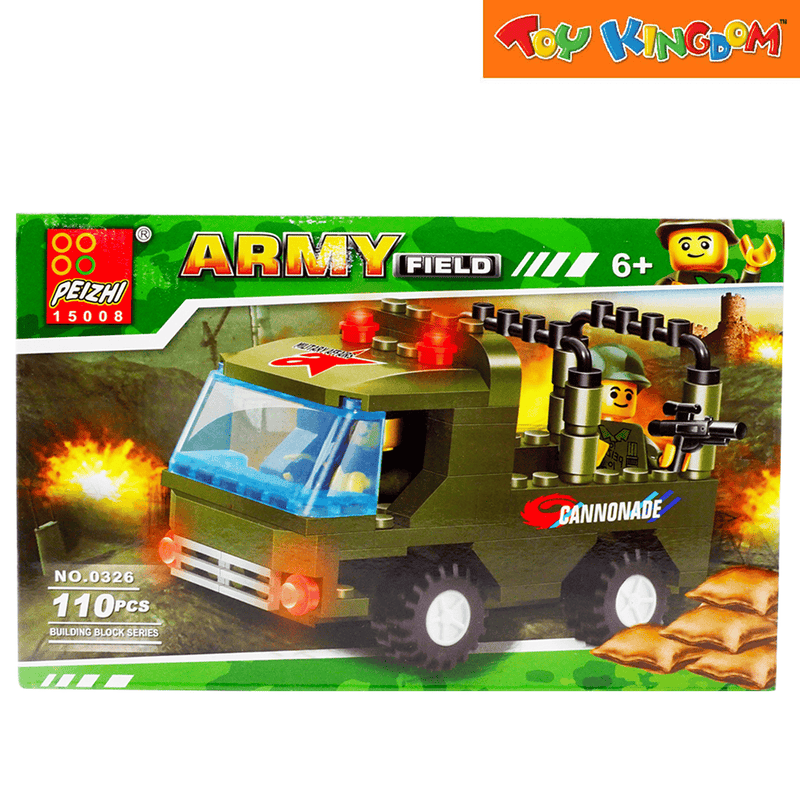 Peizhi Blocks Army Field Car 110 pcs Building Set