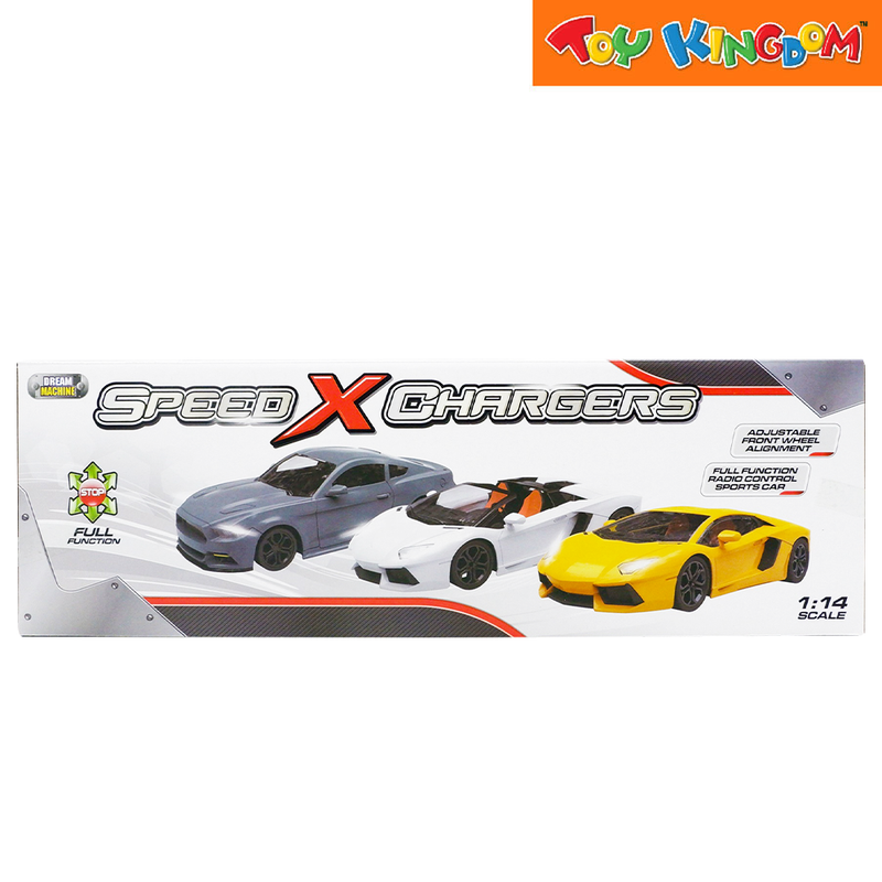 Dream Machine Speed X Chargers Gray 1:14 Scale Remote Control Vehicle
