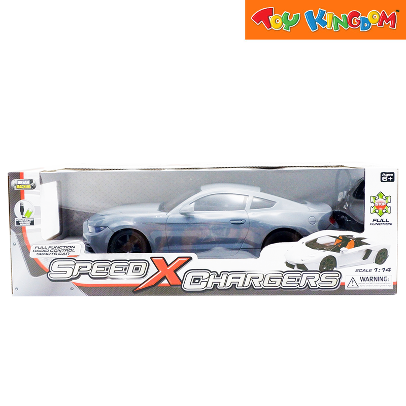 Dream Machine Speed X Chargers Gray 1:14 Scale Remote Control Vehicle