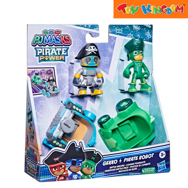 Pj Mask Battle Racers Pirate Power Gekko and Pirate Robot Action Figure