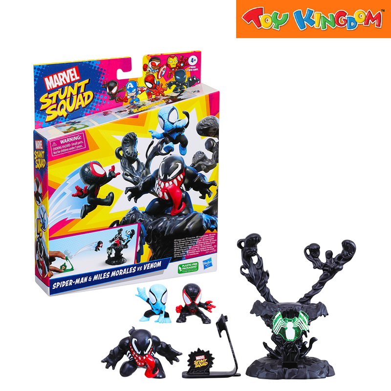 Marvel Stunt Squad Spider-Man & Miles Morales Vs Venom Action Figure