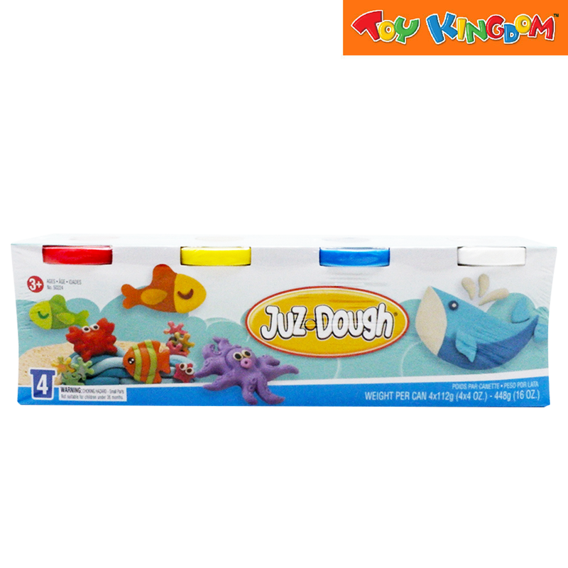 Juzdough Under The Sea (#26 Red, #06 Yellow, #39 Blue, #23 White) 4 Packs