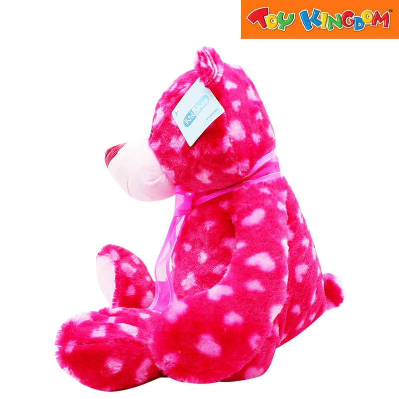 KidShop Bear Red and White 65 cm Plush