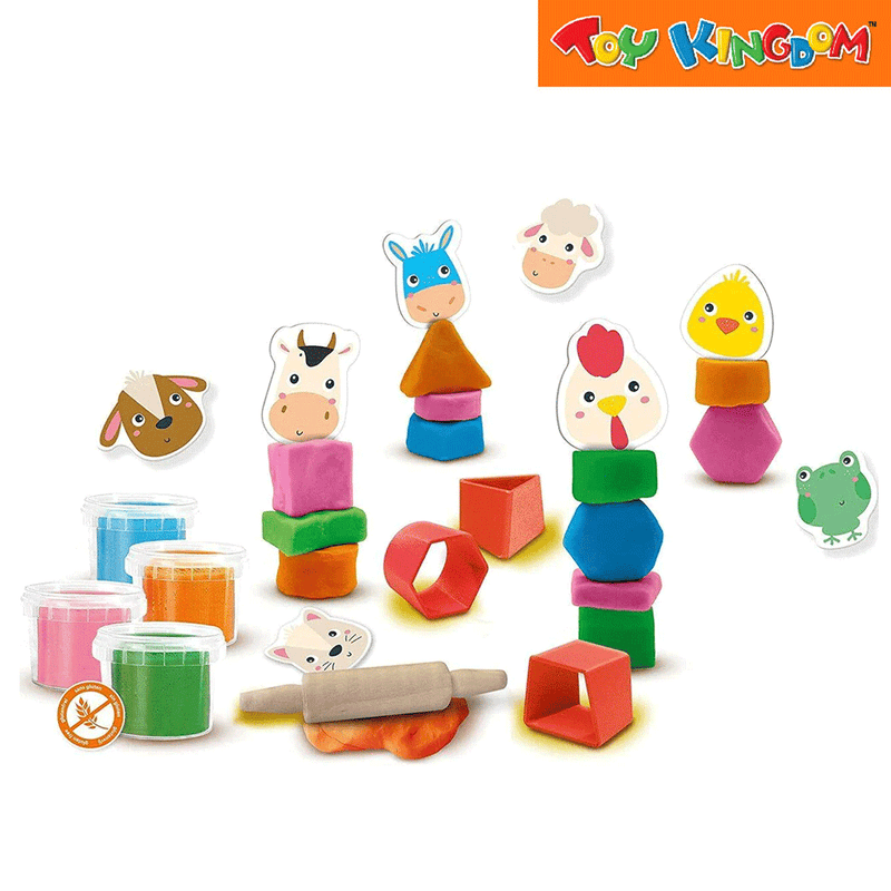 SES Creative My First Dough Shape Stacking Animals Playset