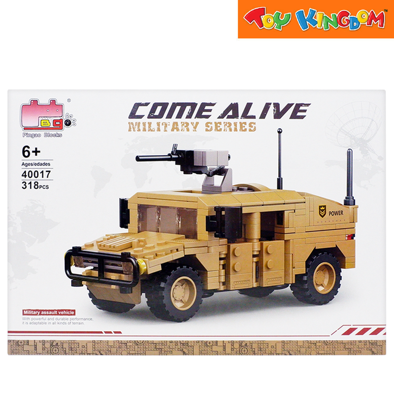 Pingao Blocks Come Alive Military Assault Vehicle 318 pcs Building Set