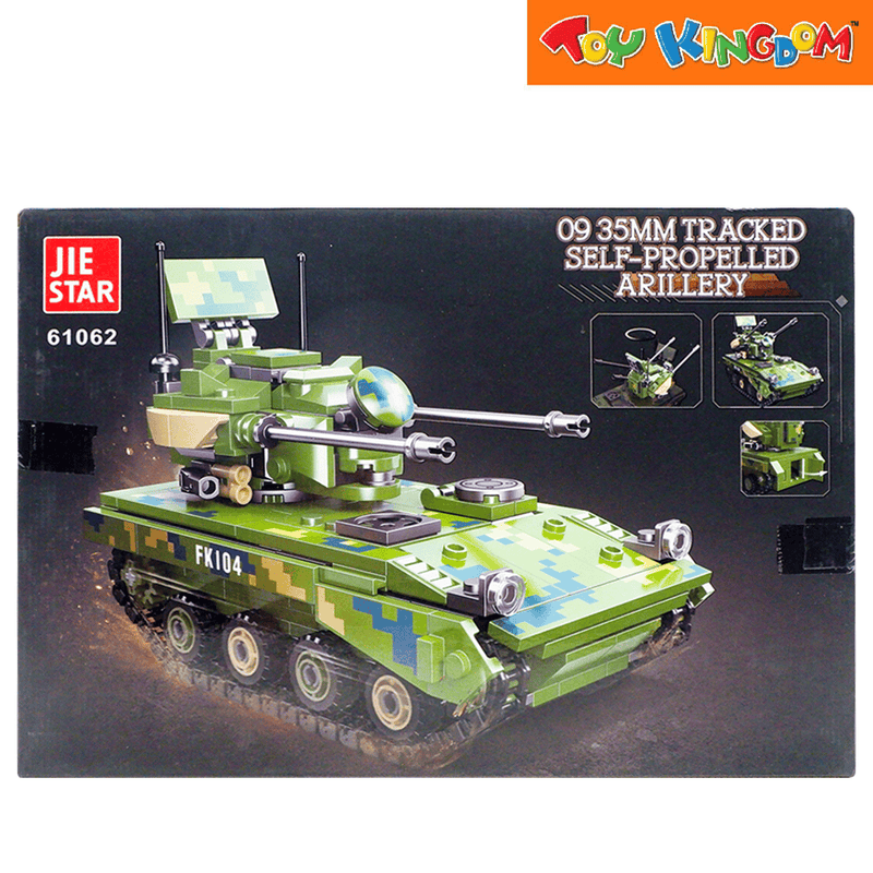 JieStar 09 35MM Tracked Self-Propelled Arillery 358 pcs Building Blocks