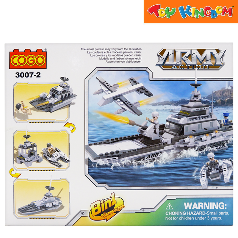 Cogo 3007 2 Army Action Boat 94 Pcs Blocks