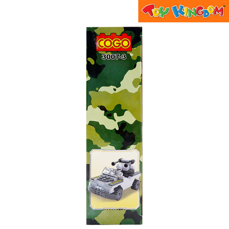 Cogo 3007 3 Army Action Jeep 92 Pcs Blocks