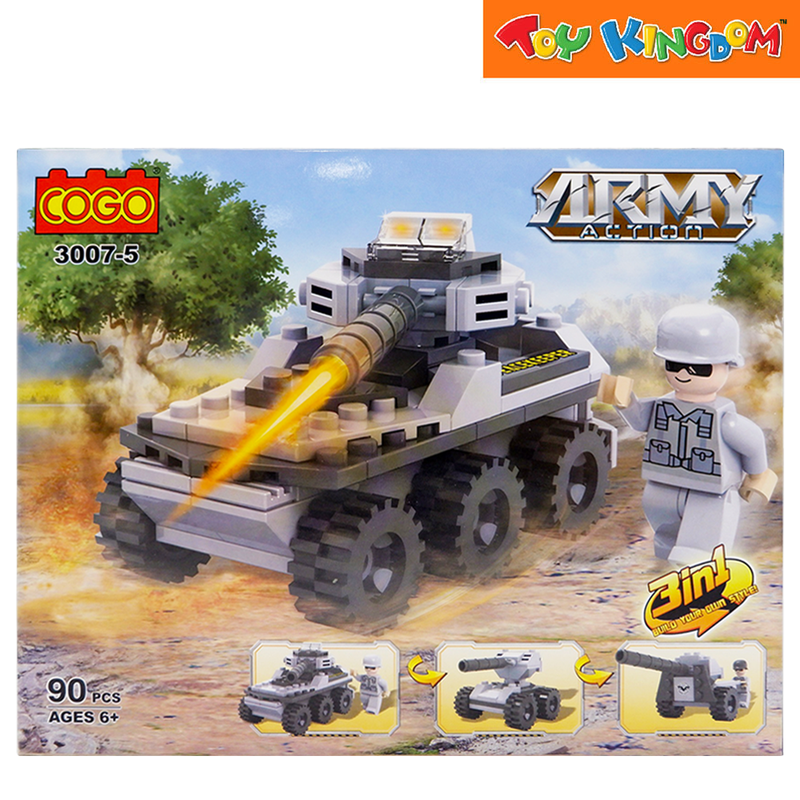 Cogo 3007 5 Army Action Tank 90 Pcs Blocks