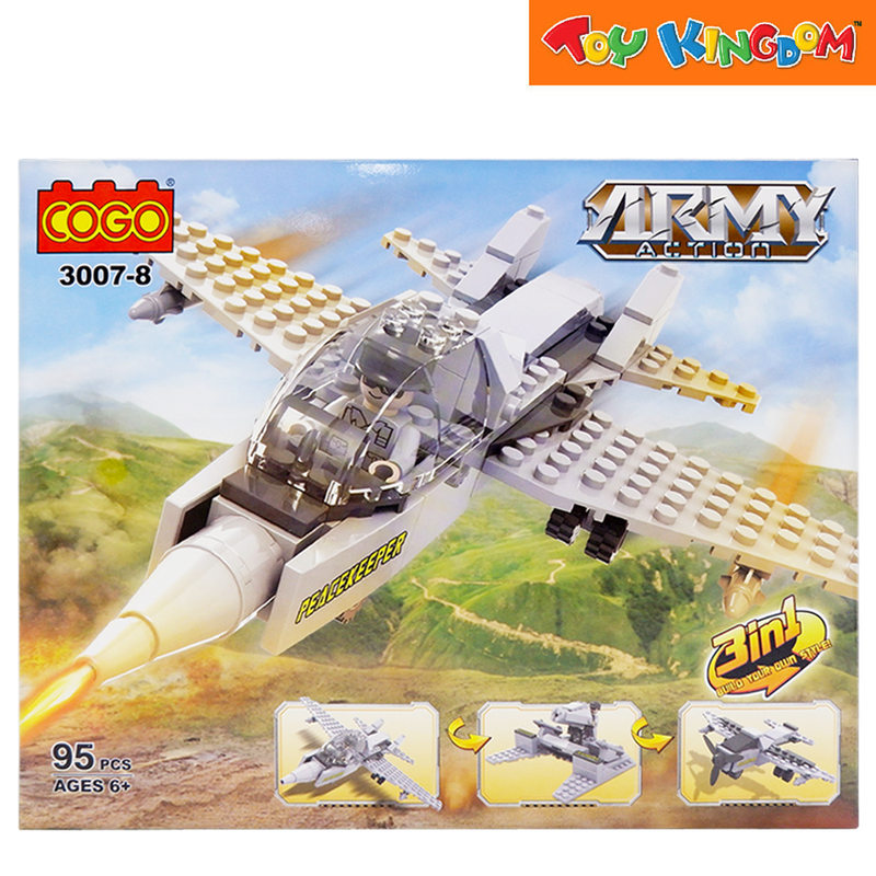 Cogo 3007 8 Army Action Jet Fighter 95 Pcs Blocks