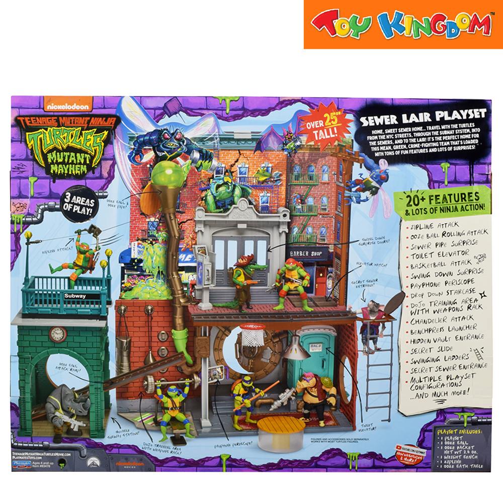 Teenage Mutant Ninja Turtles Movie Sewer Lair Playset Toy Kingdom