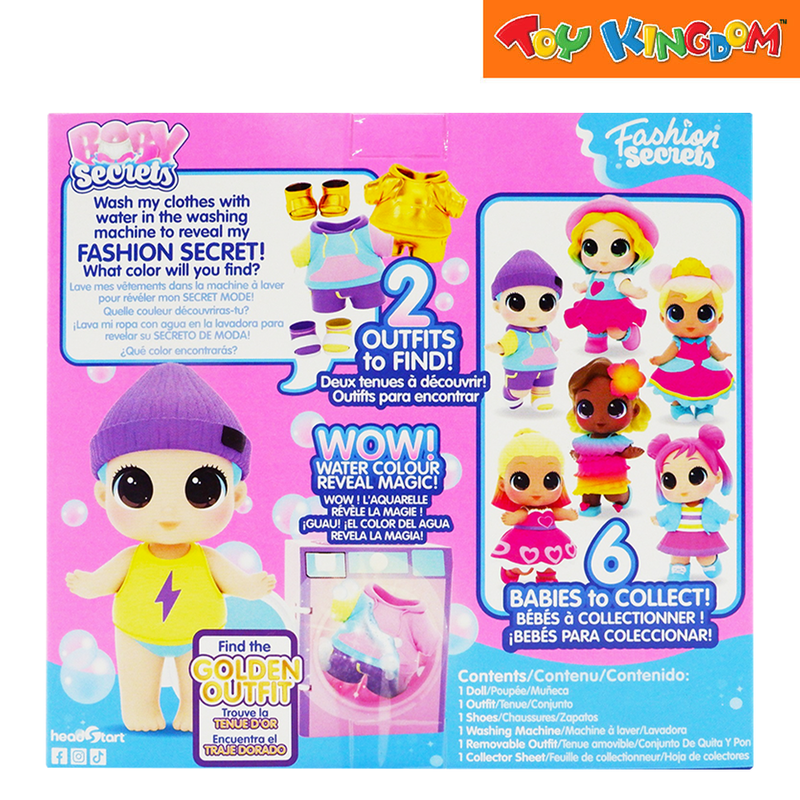 Head Start Baby Secret Fashion Secrets Yellow Sando Doll Playset