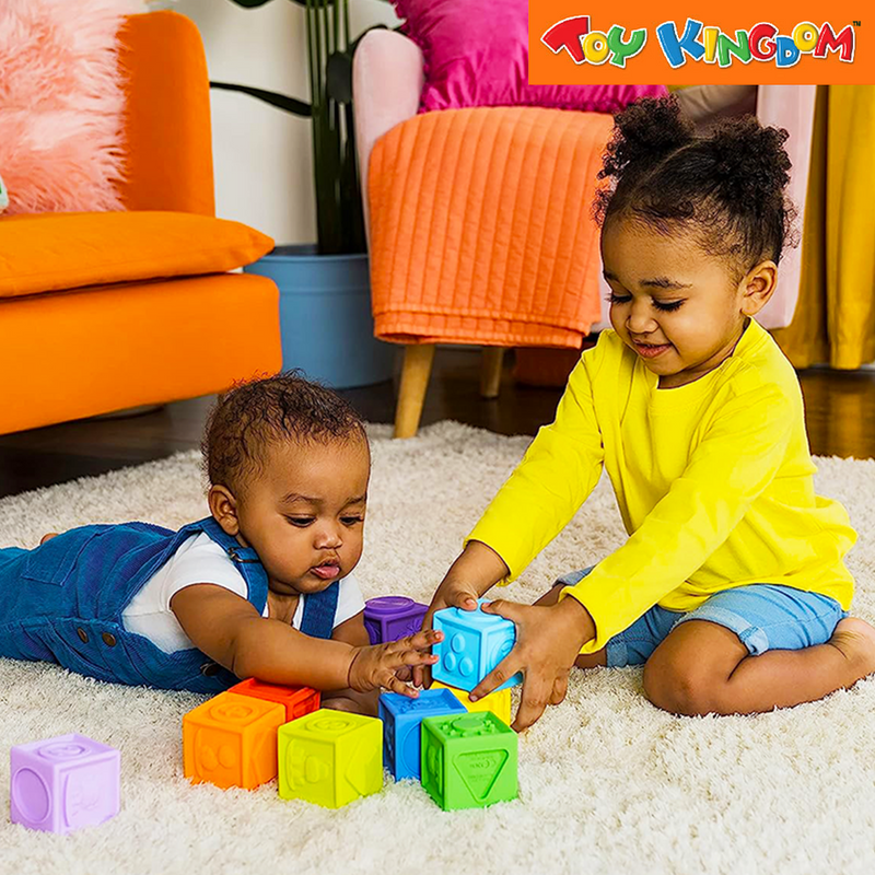 Kids II Bright Starts KaleidoCubes 9 Stack & Squeeze Blocks