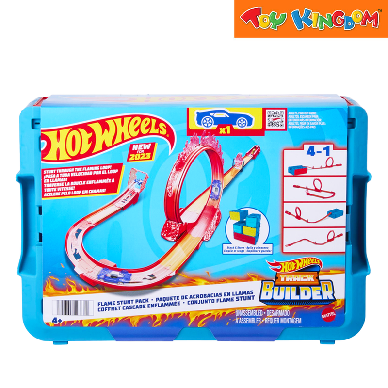 Hot Wheels Track Builder Fire-themed Stunt Pack Playset
