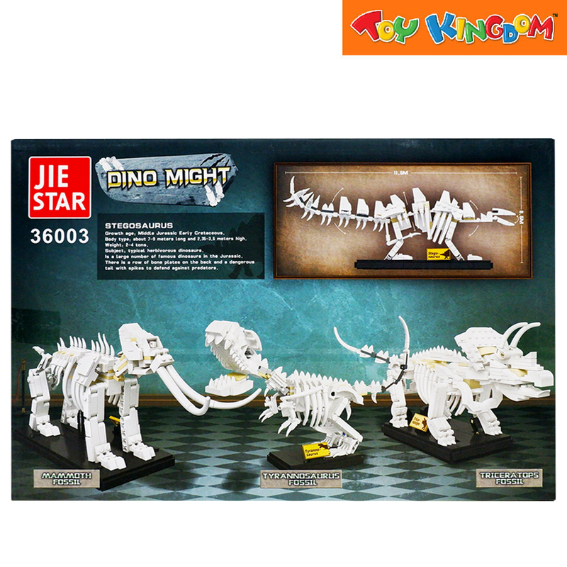 Jie Star 36003 Dino Might Stegosaurus Fossil 428 Pcs Blocks