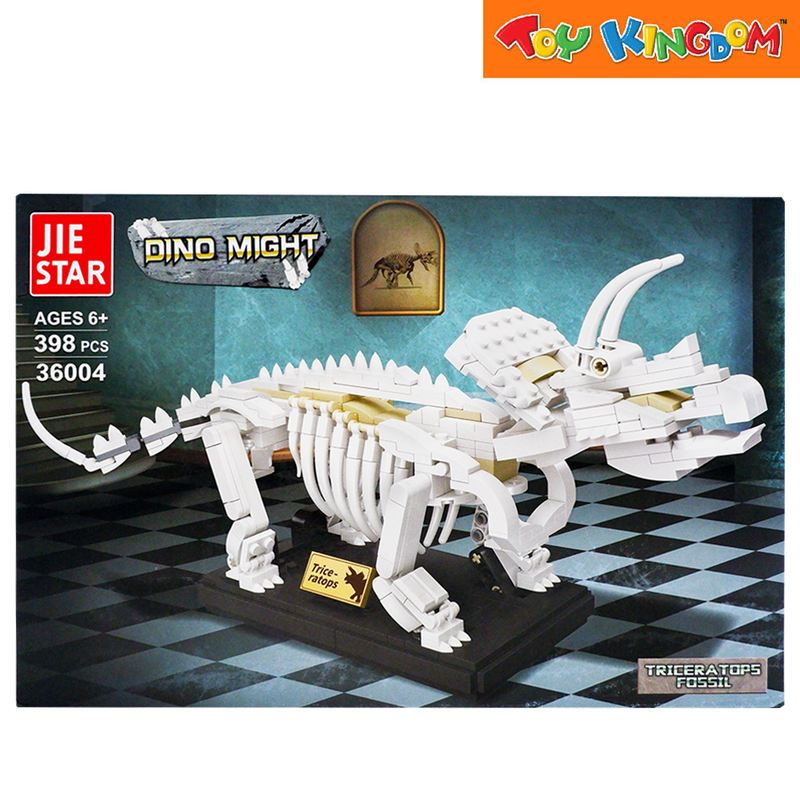 Jie Star 36004 Dino Might Triceratops Fossil 398 Pcs Blocks