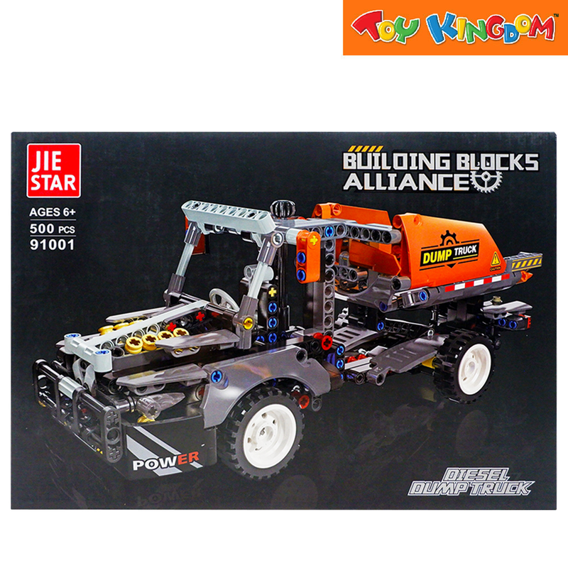Jie Star 91001 Diesel Dump Truck 500 Pcs Building Blocks Alliance