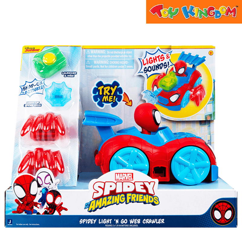 Disney Jr. Marvel Spidey and His Amazing Friends Deluxe Feature Vehicle(Spidey N Go Web Crawler)