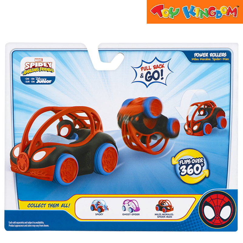 Disney Jr. Marvel Spidey and His Amazing Friends Miles Morales Power Rollers Feature Vehicle