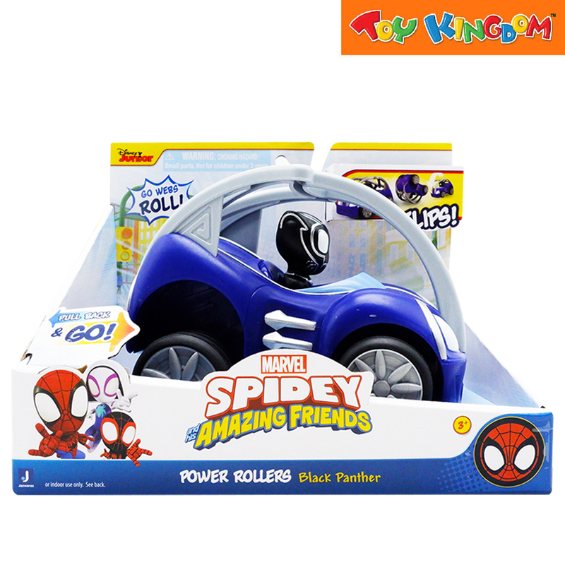 Disney Jr. Marvel Spidey and His Amazing Friends Black Panther Power Rollers Feature Vehicle