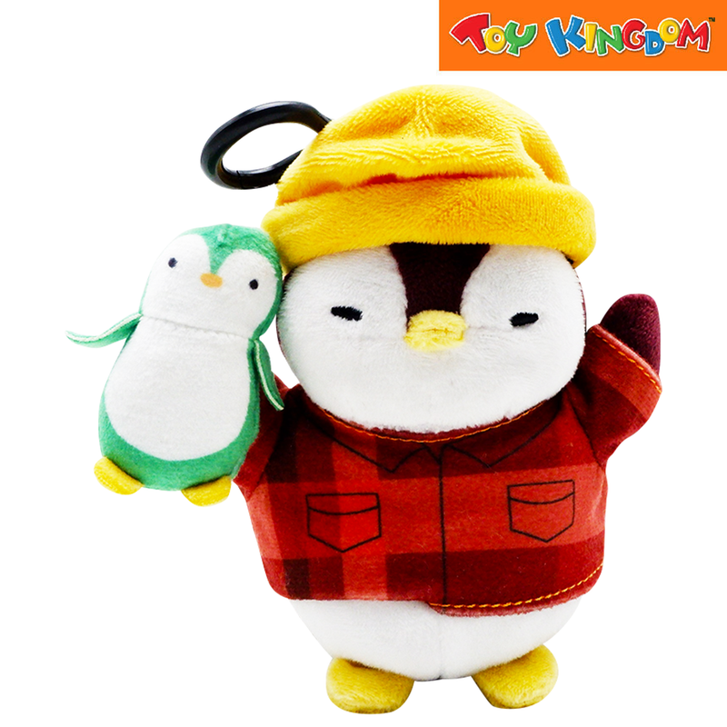 Pudgy Penguins Clip on Plush Penguin with Yellow Hat