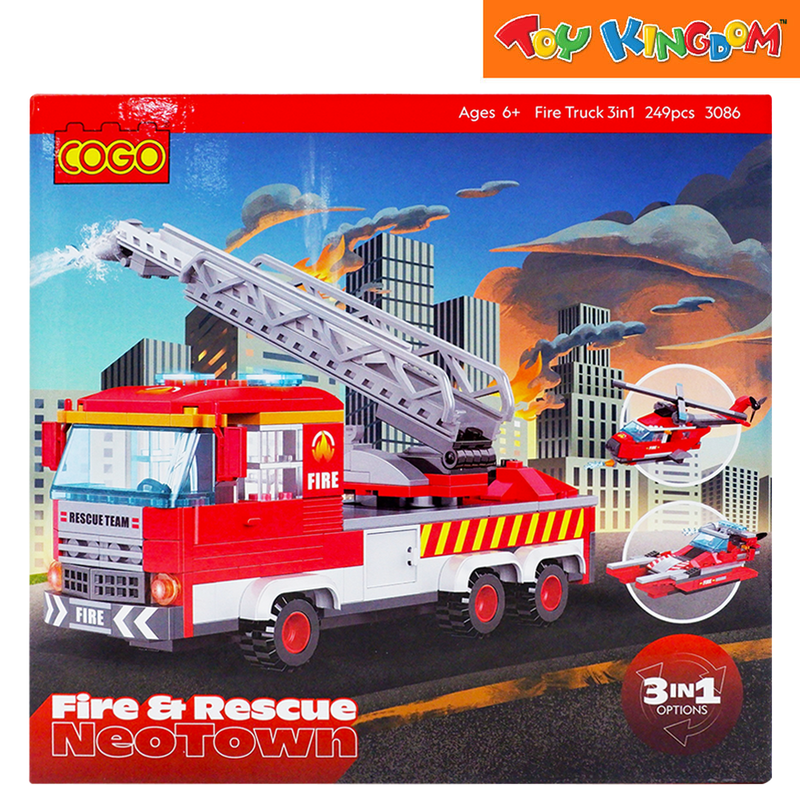 Cogo 3086 Fire and Rescue Neotown 249 Pcs Blocks