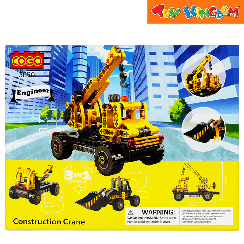 Cogo 3090 Engineer Construction Crane 235 Pcs Blocks