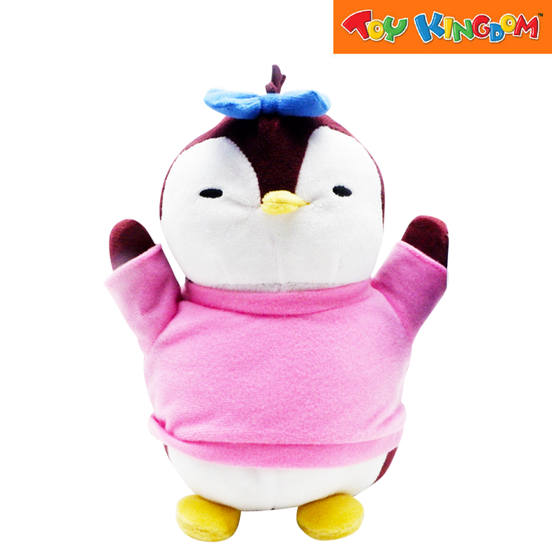 Pudgy Penguins Plush Buddies Penguin with Pink Sweater & Blue Ribbon