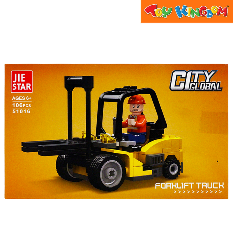 Jie Star 51016 Global City Forklift Truck 106 Pcs Blocks