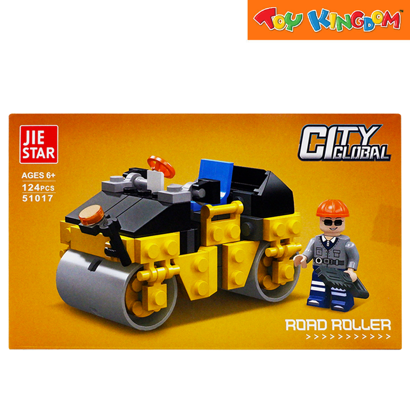Jie Star 51017 Global City Road Roller 124 Pcs Blocks