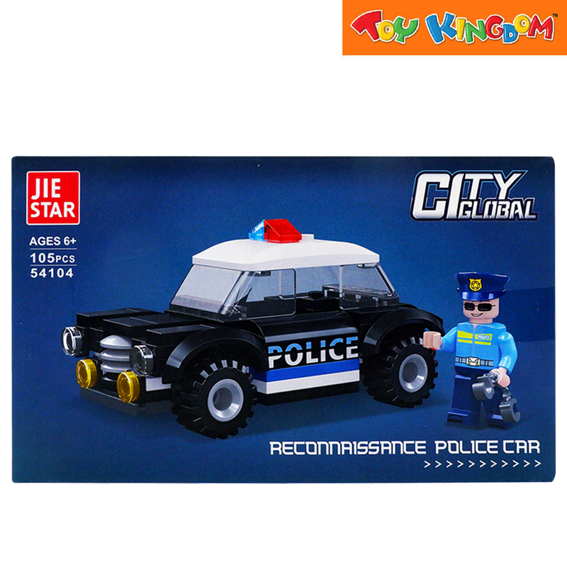 Jie Star 54104 Global City Reconnaissance Police Car 105 Pcs Blocks