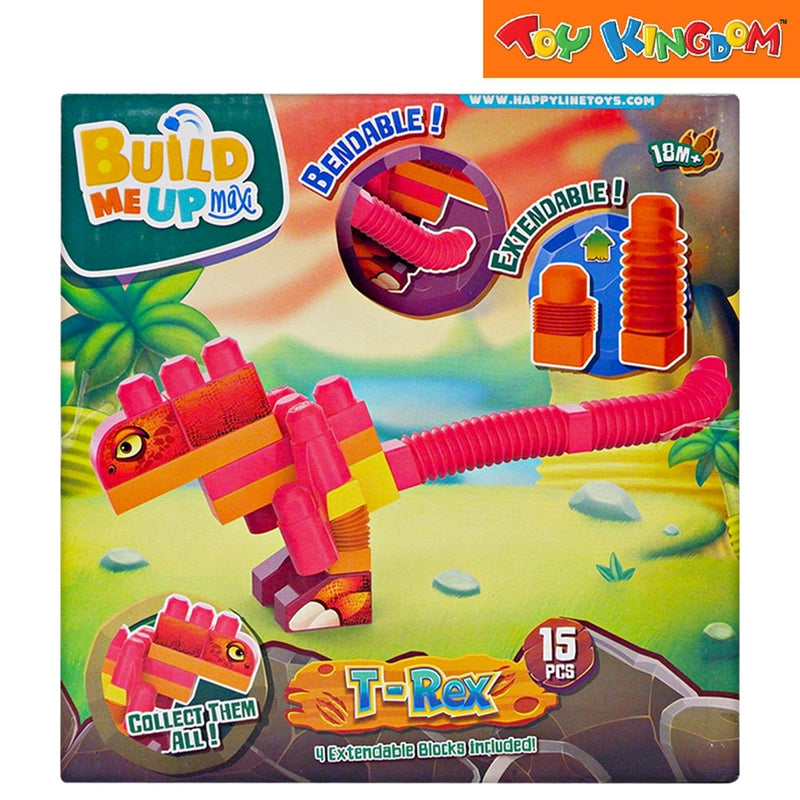 Build Me Up Maxi Bendy Jurassic Adventure Trex 15pcs Building Set