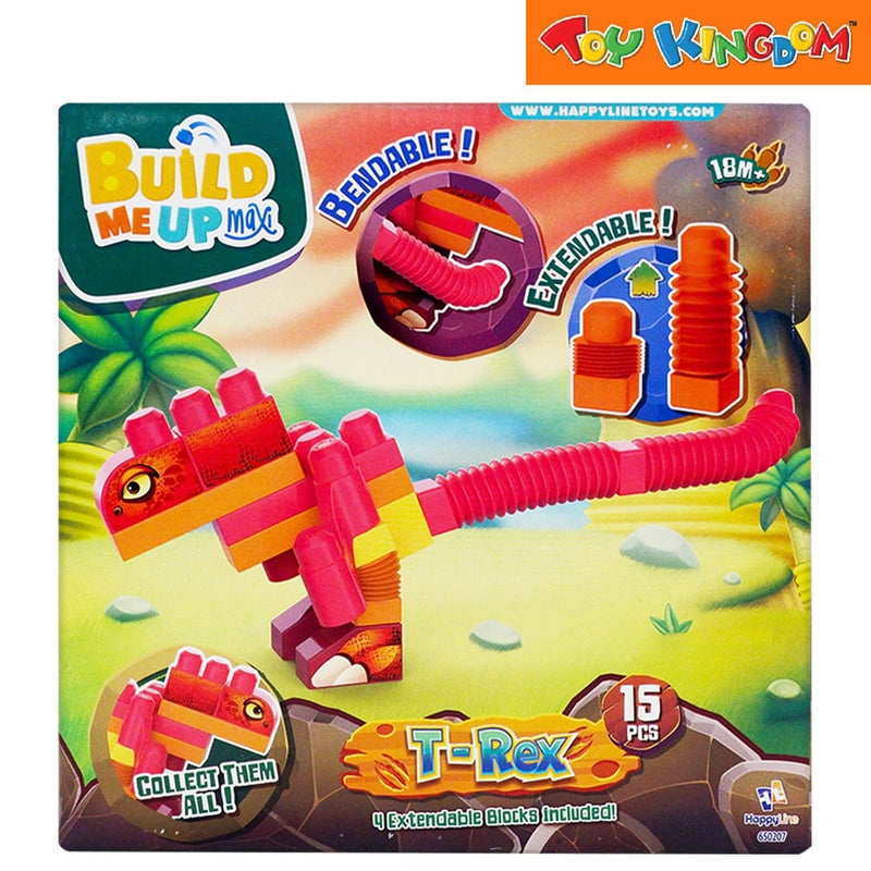 Build Me Up Maxi Bendy Jurassic Adventure Trex 15pcs Building Set