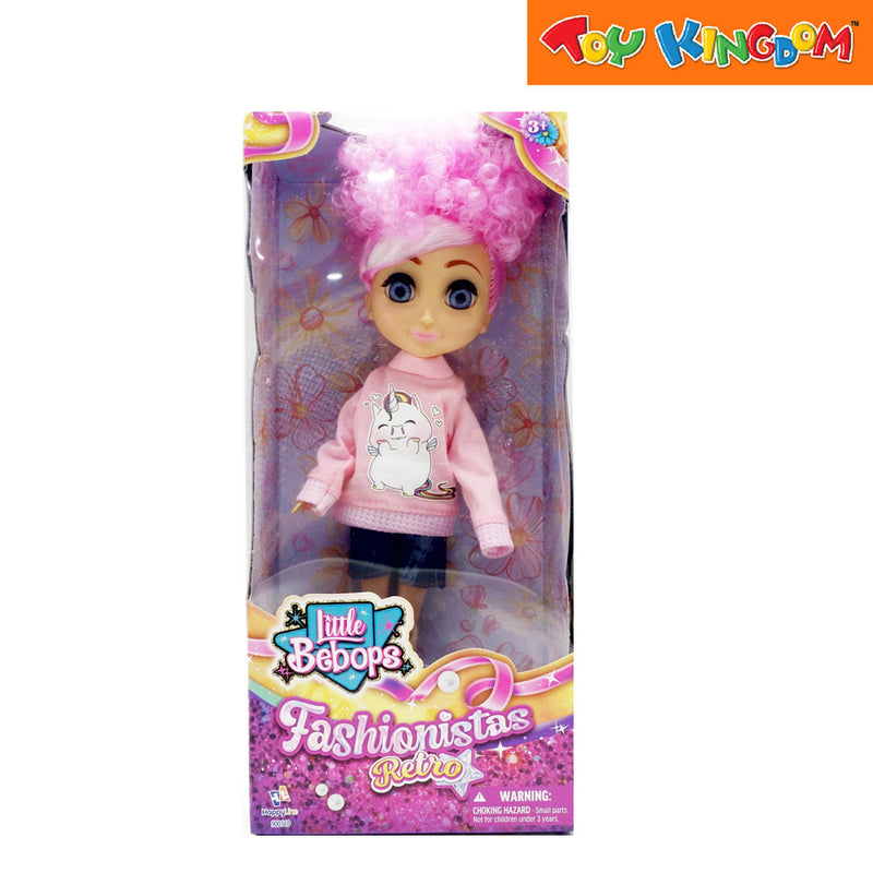 Little Bebops Fashionistas Retro Pink Curly Hair 10 inch Doll