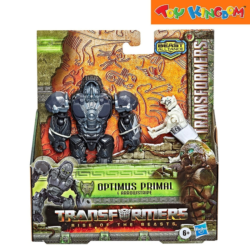 Transformers Mv7 Beast Weaponizer 2pk Optimus Primal & Arrowstripe Action Figure