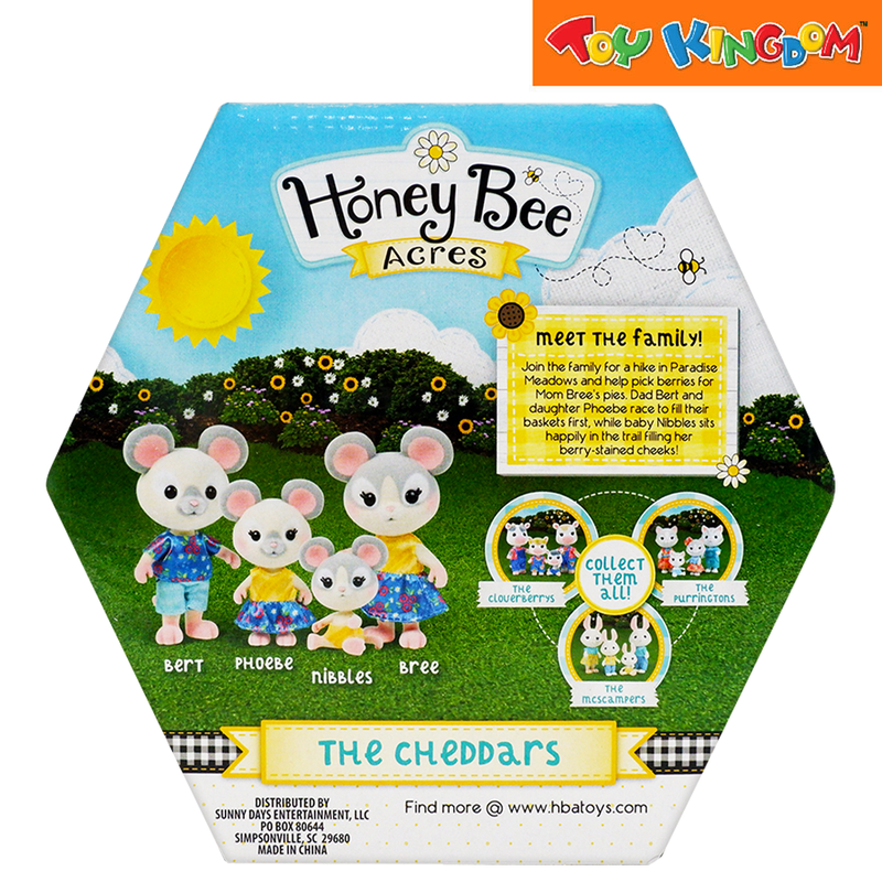 Honey Bee Acres The Cheddars Mouse Family Playset