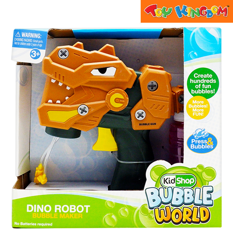 KidShop Dino Robot Bubble Maker Brown Blaster