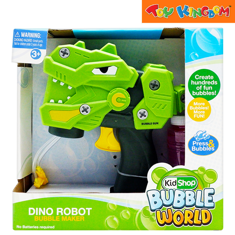 KidShop Dino Robot Bubble Maker Green Blaster